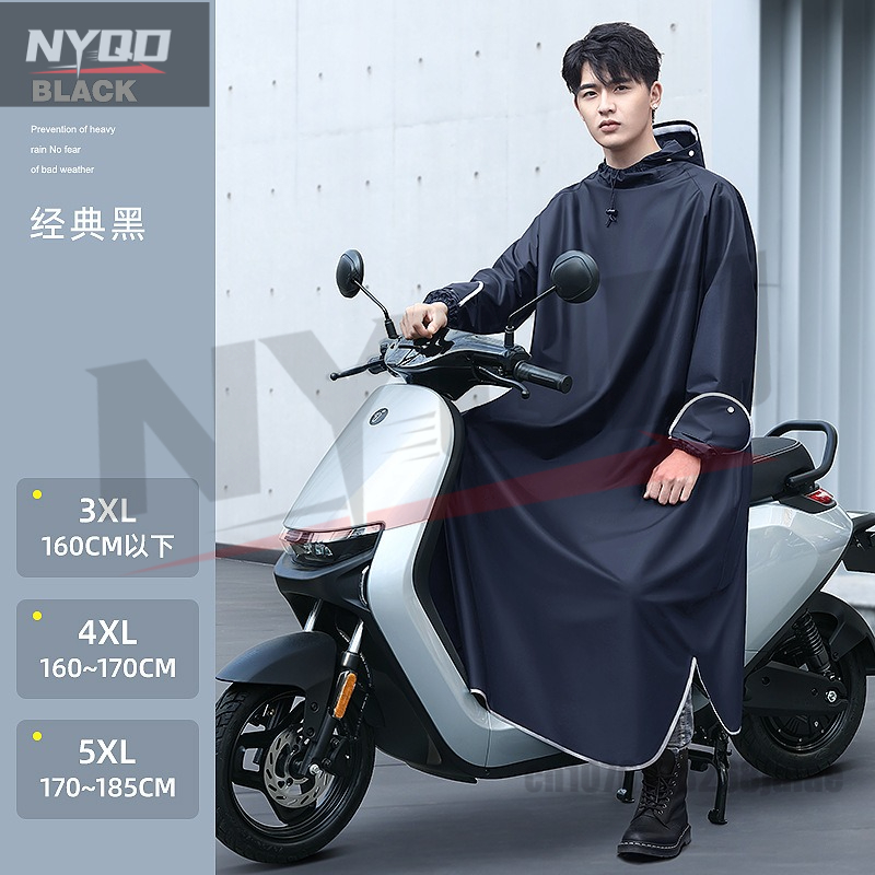Cycling Gear For Rain - Electric Motorcycle One-piece Single-piece Raincoat Men's