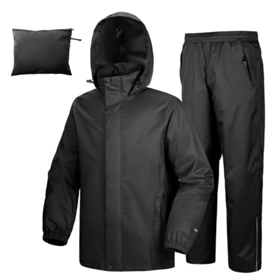 Cycling Gear For Rain - 33, 000ft Men's Rain Suit Packable