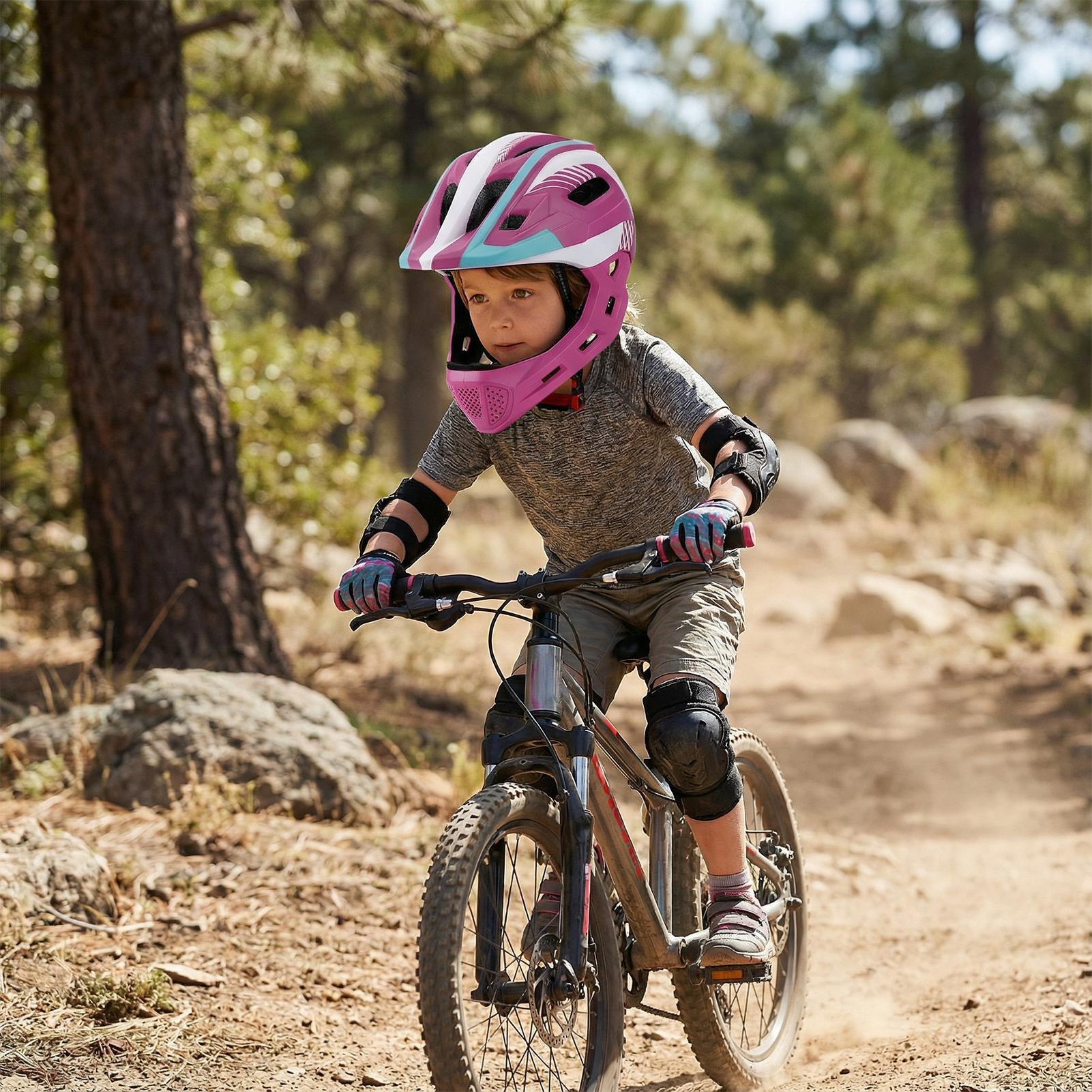Youth Full Face Helmet Cycling - Cycling Gear Beginner avis et prix