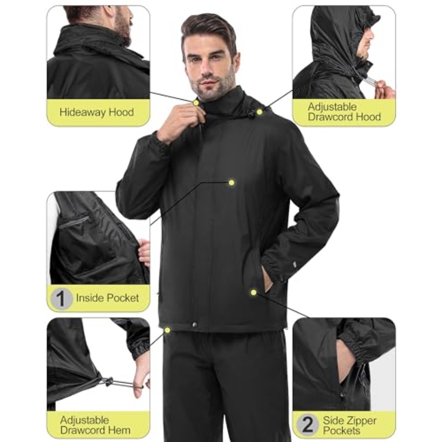 33, 000ft Men's Rain Suit Pack - Cycling Gear For Rain avis et prix