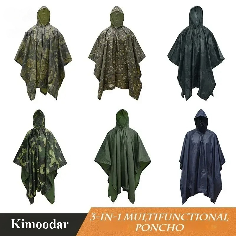 Tactical Camouflage Rain Ponch - Cycling Gear For Rain avis et prix