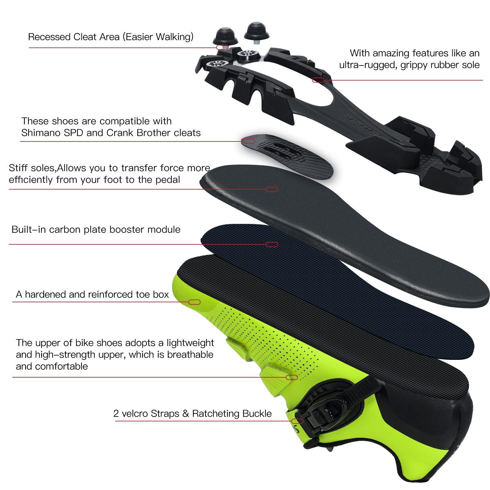 Santic Mountain Bike Lock Shoe - Clipless Mtb Shoes avis et prix