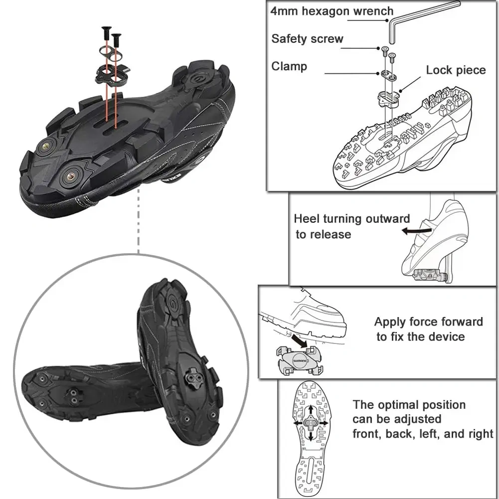 CNC MTB Bike Pedal Shoes Cleat - Clipless Mtb Shoes avis et prix