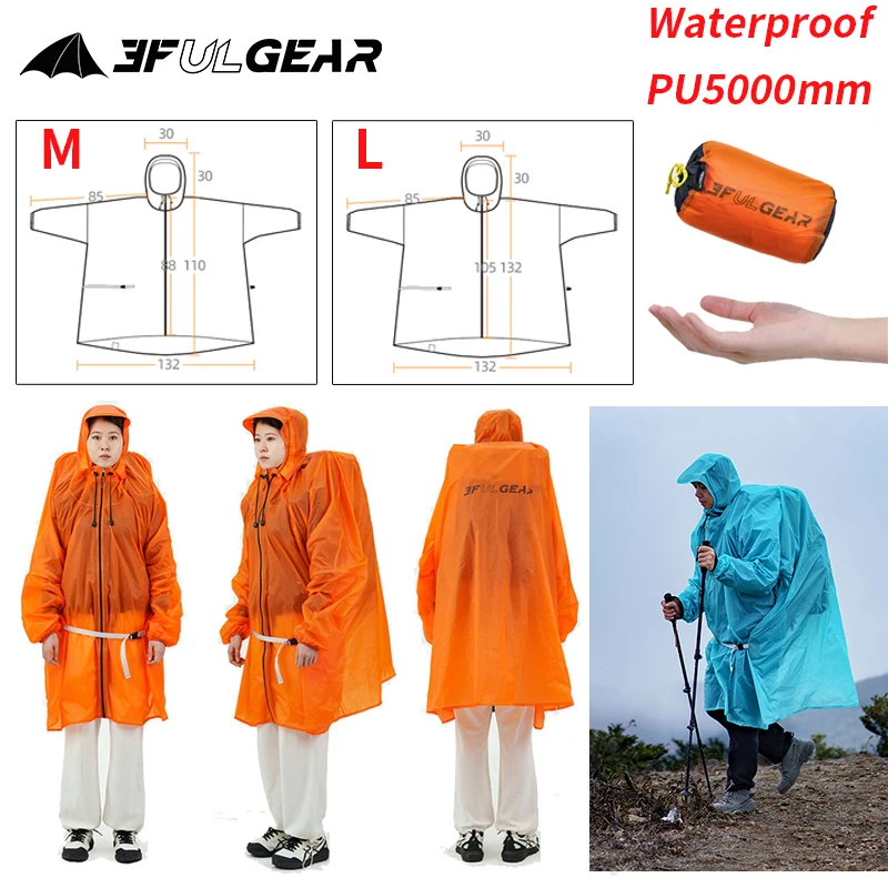 3F UL GEAR Zipper Raincoat 15D - Cycling Gear For Rain avis et prix