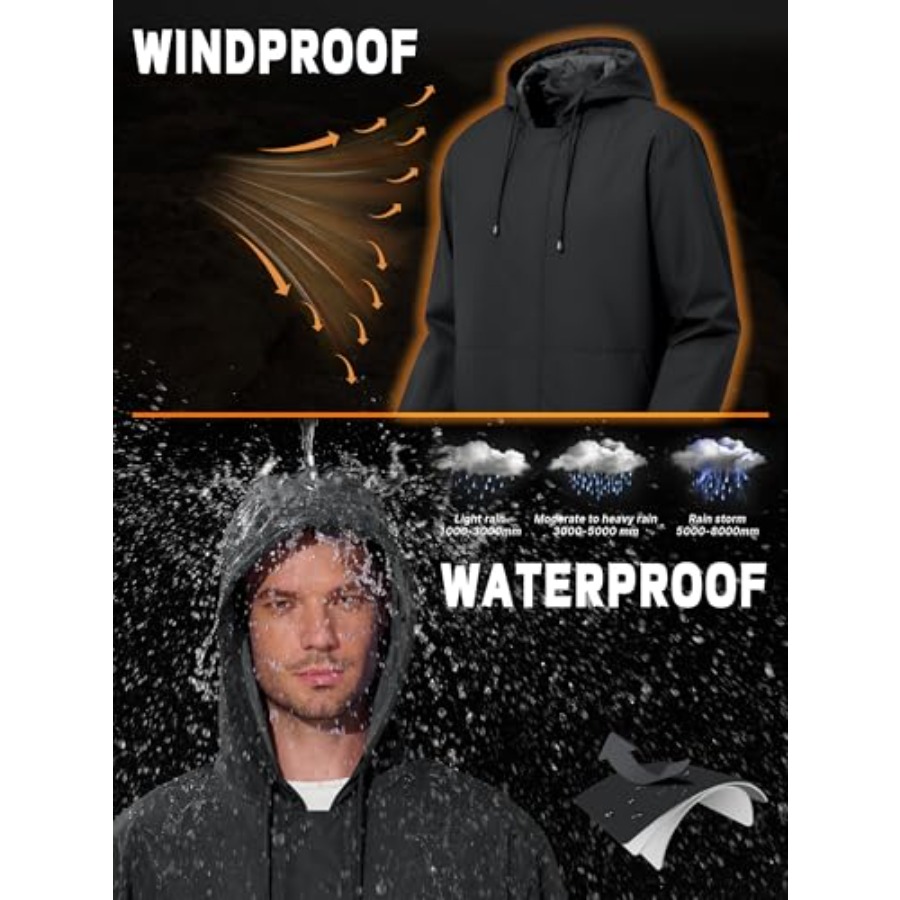 UIQUR Men's Rain Jacket Waterp - Cycling Gear For Rain avis et prix