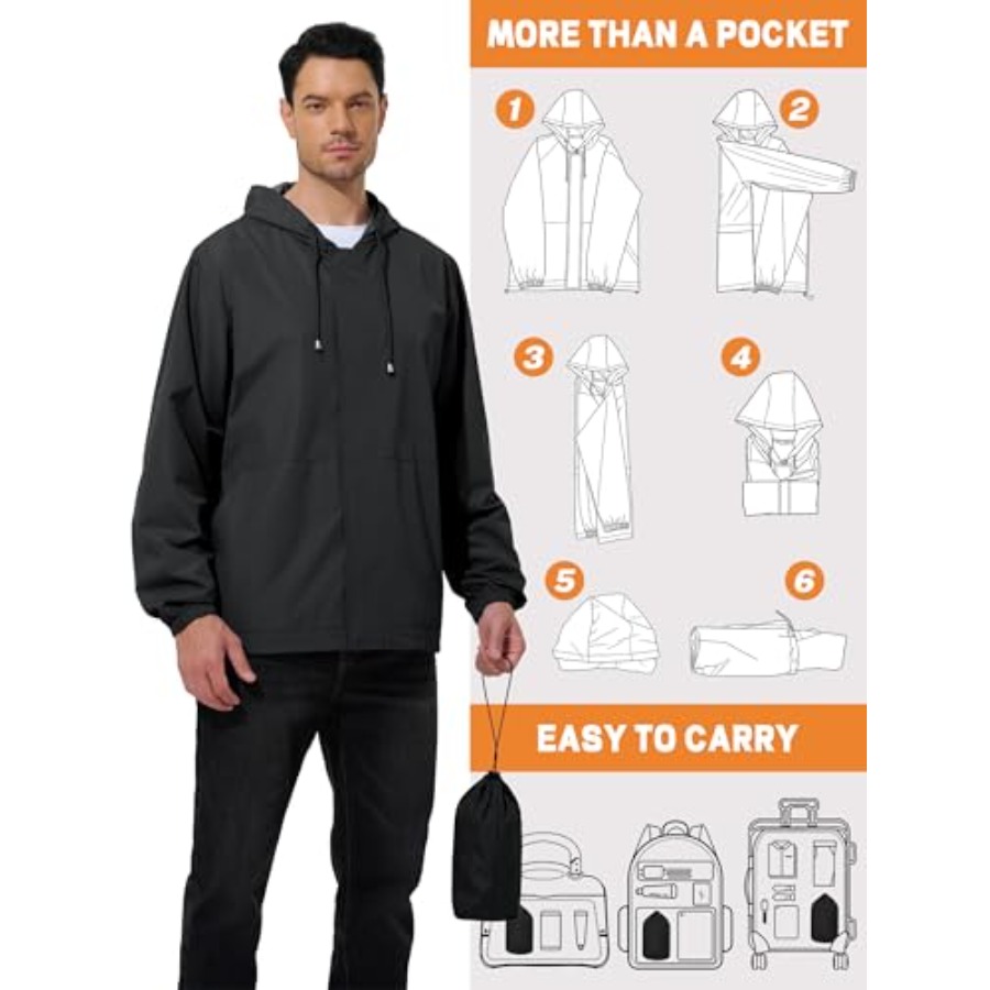 UIQUR Men's Rain Jacket Waterp - Cycling Gear For Rain avis et prix