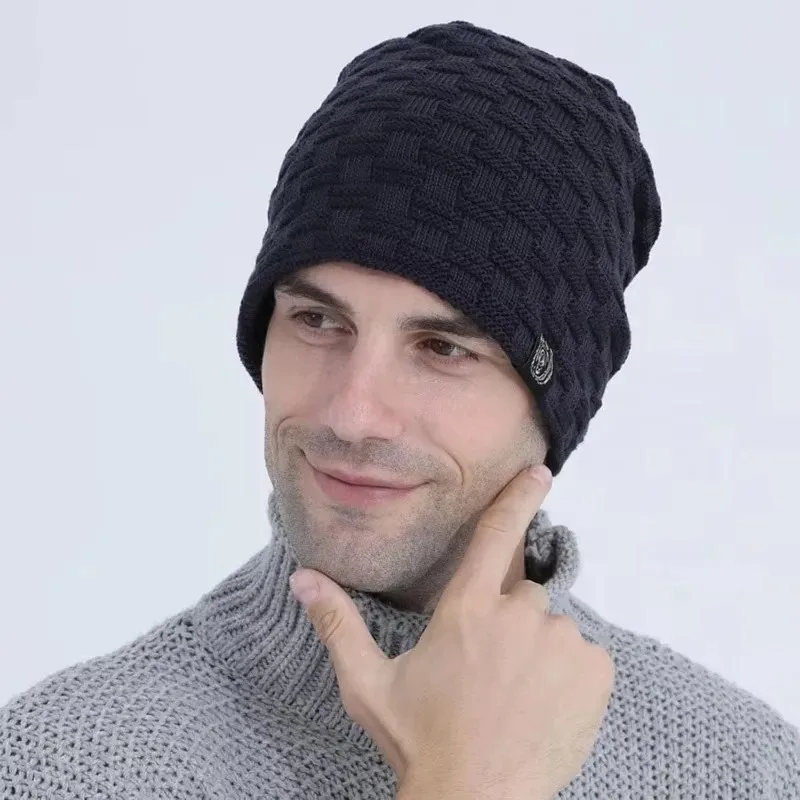 Mens Plush Lining Beanie Winte - Cycling Gear For Cold Weather avis et prix