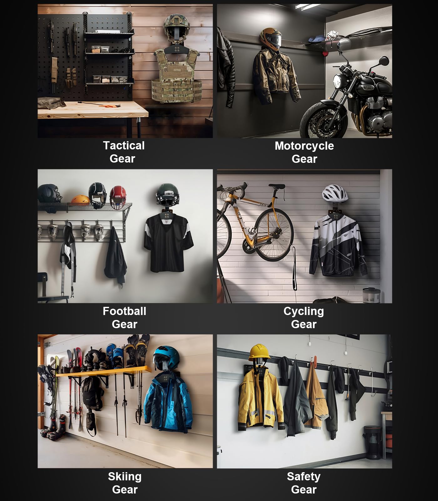 Motorcycle Helmet Holder Wall  - Cycling Gear Wall Organizer avis et prix