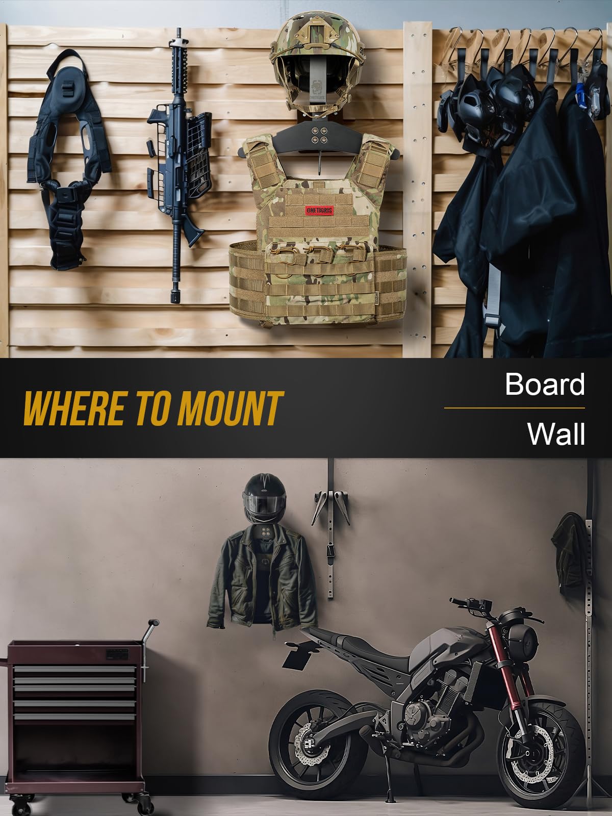 Motorcycle Helmet Holder Wall  - Cycling Gear Wall Organizer avis et prix