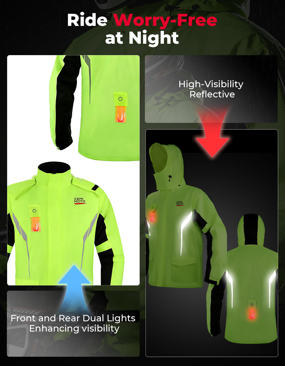 KEMIMOTO Unisex Waterproof Rai - Cycling Gear For Rain avis et prix