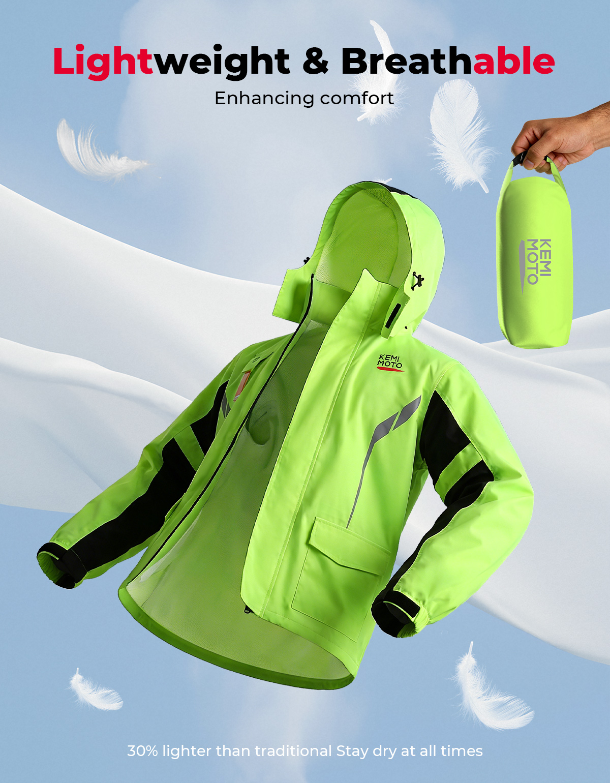 KEMIMOTO Unisex Waterproof Rai - Cycling Gear For Rain avis et prix