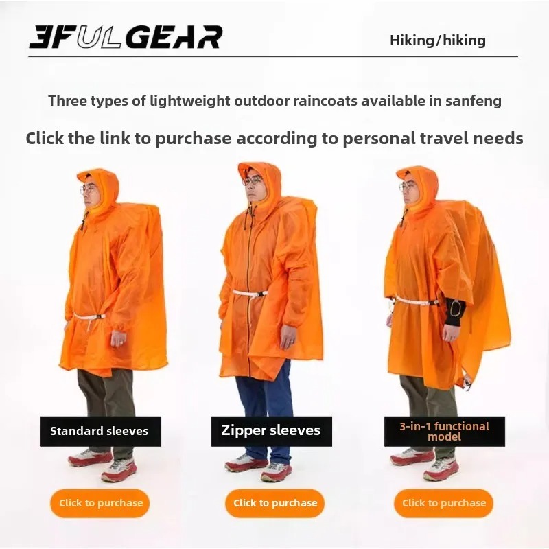 Ultralight Rain Poncho 3F UL G - Cycling Gear For Rain avis et prix