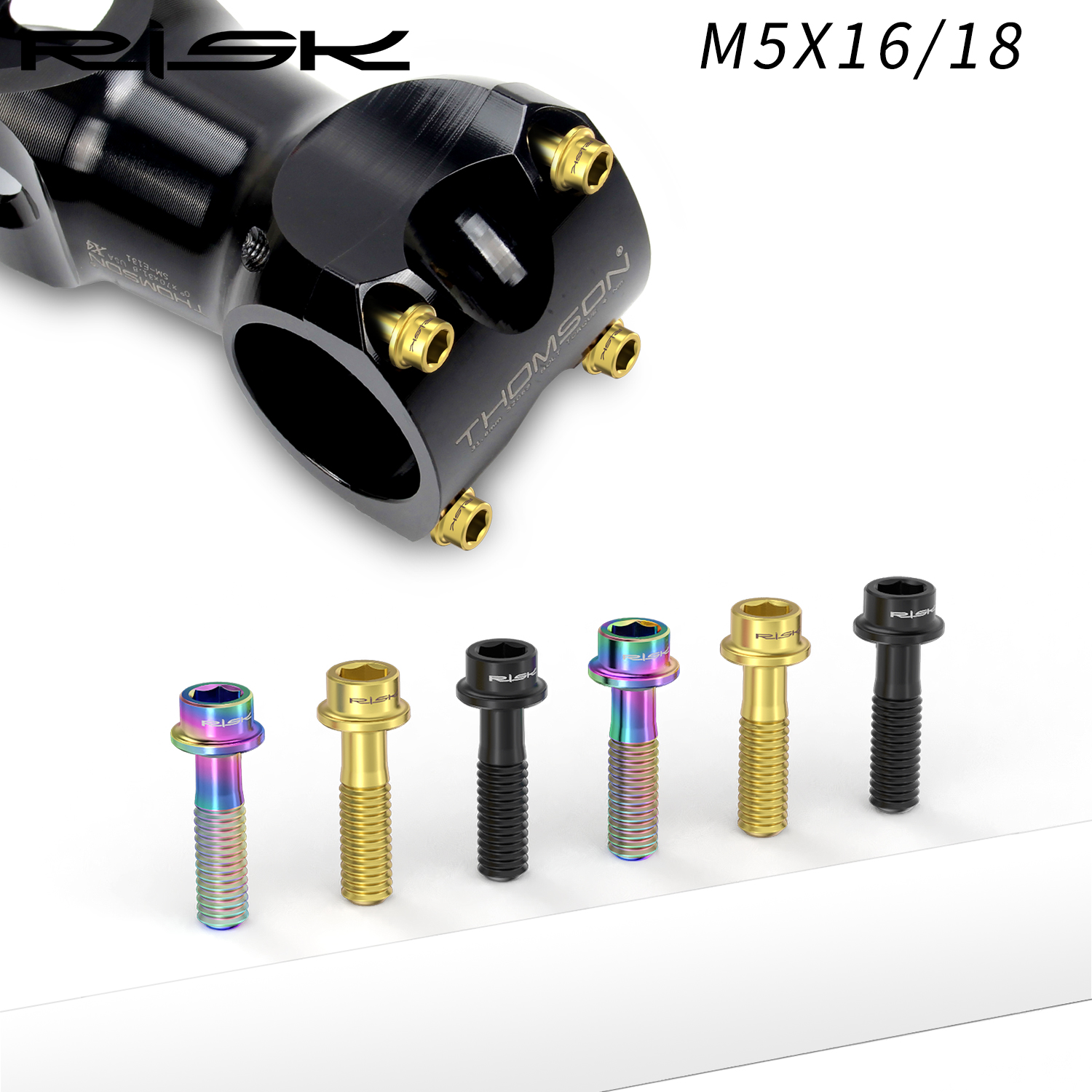 RISK Titanium Stem Bolts 6PCS  - Xc Mtb Gear avis et prix