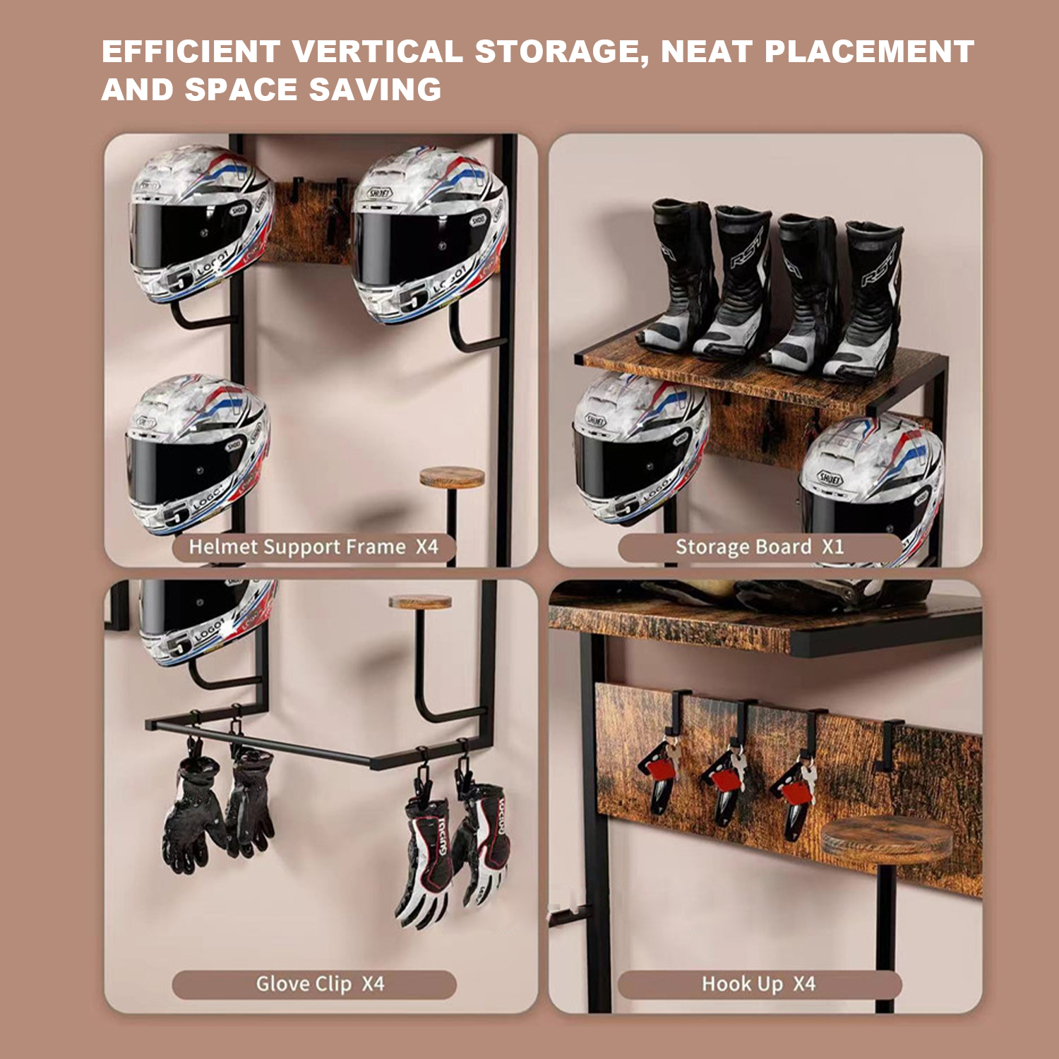 Motorcycle Helmet Holder, Wall - Cycling Gear Wall Organizer avis et prix