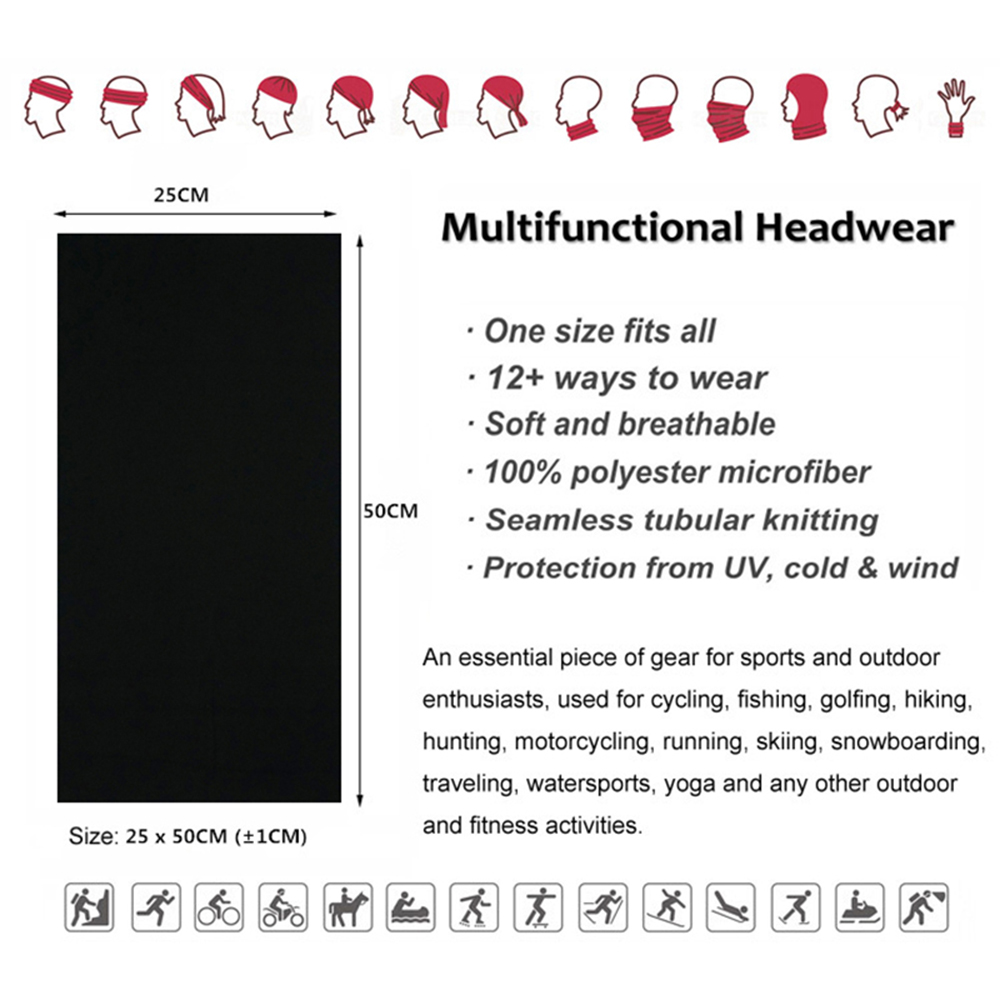 Seamless Solid Color Bandanas  - Cycling Gears avis et prix